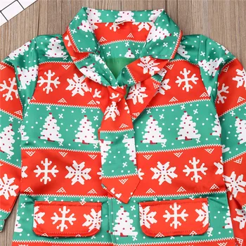 2020 Haine de Crăciun pentru Copii Băiat de Crăciun Costum Formal Blazer Jacheta+Pantaloni+Cravata Domn Set 3Pcs Tipărite Xmas Outfit 3-8Y