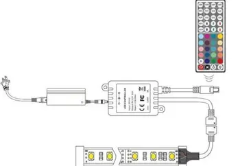 44 Taste IR Control de la Distanță Controler RGB 5050 LED Bandă 12V Estompat 5pcs/lot