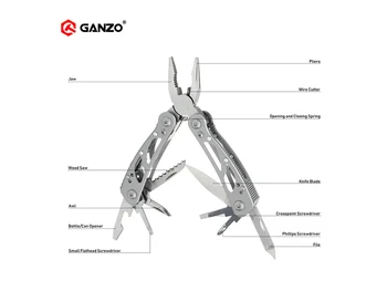 Ganzo G104-S G104SS multifunctional pliere Mini Multi Clesti de Buzunar EDC Camping Instrument cleste cuțit unelte de mână
