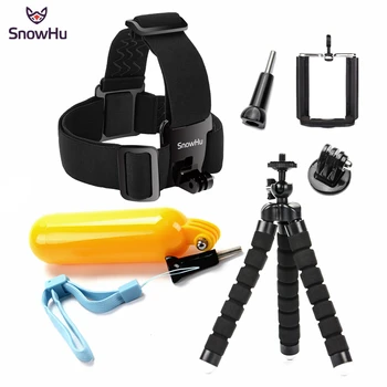 SnowHu camera de Sport Accesorii Kit Curea Cap Monopied Pentru Gopro Hero 9 8 7 6 5 4 3+ 2 1 pentru pentru SJCAM SJ4000 pentru Eken H9R GS63