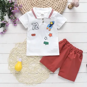 BibiCola Vara sugari Baby Boy Seturi de Îmbrăcăminte Bebe tricou+Pantaloni Solide Set Kid Tinuta Copilul Bumbac Trening set nou-născut