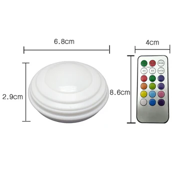 4/5/6 Pachet LED-uri de Lumină Dulap 12 Culori RGB Cabinet Lumini Wireless Touch Control Timer Funcția de rezistent la apa Luminile de Noapte Veilleuse
