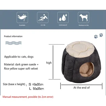 Animal de casă Pisică Cuib de Pat Pisoi Cave House pentru Cățeluș Câine Iepure Cald Iarna Saltea de Dormit Moale Pernă Detașabilă Pad Animale de companie de Produse
