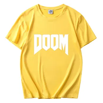 Vara T-shirt DOOM Scrisoare de Imprimare Streetwear Bărbați Femei Sport Casual Tricou O-Gat Maneci Scurte de Design la Modă Tricou Tricouri Topuri