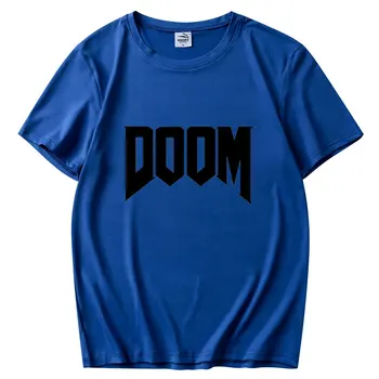 Vara T-shirt DOOM Scrisoare de Imprimare Streetwear Bărbați Femei Sport Casual Tricou O-Gat Maneci Scurte de Design la Modă Tricou Tricouri Topuri