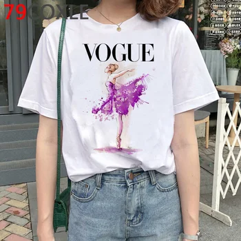 Vogue Printesa Tricou Femei Top de Vara Plus Dimensiune T-shirt Epocă de Desene animate Grafică Teuri Anime Drăguț Top coreean de Streetwear de sex Feminin