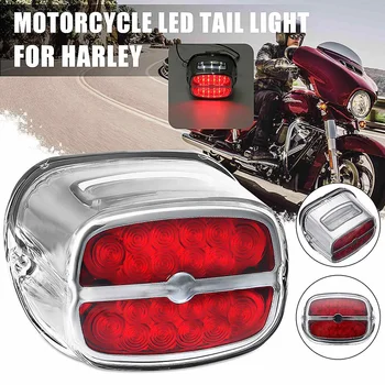 Motocicleta Roșu Obiectiv Coada de Lumină LED-uri din Spate de Frână Rândul său, Lumini de Semnalizare Lămpi plăcuță de Înmatriculare Pentru Harley Davidson