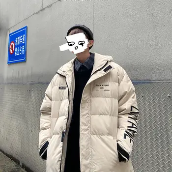 PR 2020 Iarna Noi Casual Barbati Hooded Parka Femeie Grafice Imprimate Haine de Moda coreeană Streetwear Om Cald Îmbrăcăminte de Iarnă