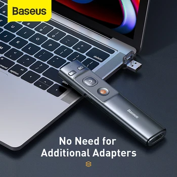 Baseus Wireless Presenter Laser Pointer 2.4 GHz Tip-C Controler de la Distanță PPT Stilou pentru Proiector USB Bluetooth Indicatorul Prezentator