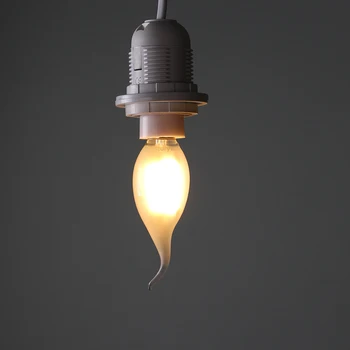 Grensk C35T 4W 6W Flacără Sfat Lampă cu Led-uri Retro Mată LED Filament Bec E12 110V E14 220V Iluminat Decorativ Dimmbale Bec