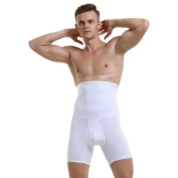 Bărbați Respirabil Talie Mare Slimming Bodysuit Pantaloni Scurți De Compresie Shapewear Pantaloni