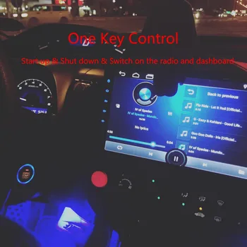 12V Auto Alarma Auto Start Stop Buton de Pornire a Motorului Împinge RFID de Blocare a Comutatorului de Aprindere Keyless Entry Sistem Anti-furt În RU