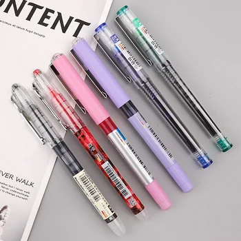 6 buc/lot Simplitatea Mare Color Gel Stilou Set de 0,5 mm, cu uscare Rapida Direct Stilouri-Marker pentru Biroul Școlii Scris de Papetărie
