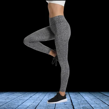 Buzunar Solid Sport Pantaloni de Yoga Talie Mare culoare Solidă Sport Colanti de Fitness Femei Jambiere de Formare Rulează Pantaloni Sport
