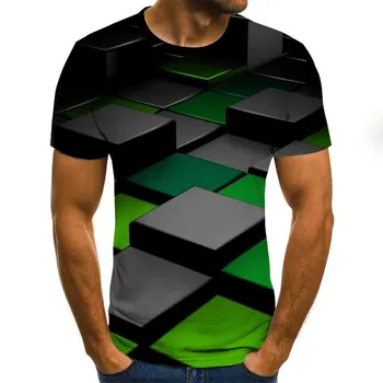 2020 bărbați 3D T-shirt 3D vortex pentru bărbați T-shirt de imprimare 3D de vară gât rotund casual de zi cu zi amuzant T-shirt