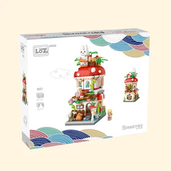 2021 NOU LOZ Mini City Shop Blocuri de Construcție Casă de Ciuperci Magazin Juguetes Bloques DIY Figura Cărămizi Copii Xmas Cadou Jucarii Copii