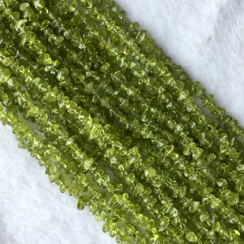 En-gros Natural Autentic Clar de Măsline Verde Peridot Nugget Chip Margele Vrac 3x6mm 35