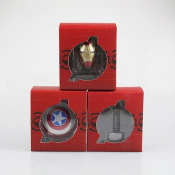 3pcs/set Avengers Marvel Super-Erou Arme Capitanul America Scutul & Iron Man Casca & Thor Ciocanul Cifre Jucarii Model