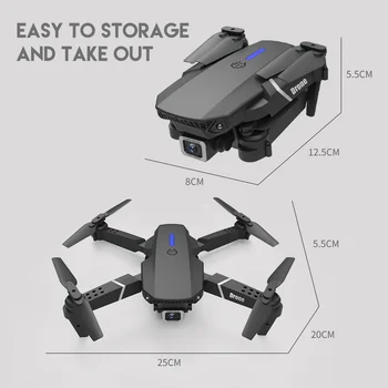 2020 NOU E525 drona 4k HD 1080P cu unghi larg camera dublă WIFI FPV poziționare înălțime ține Pliabil RC Elicopter Dron Jucarie Cadou