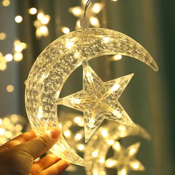 Luna Stele Fulg de nea Lampa LED Lumini Șir Ghirlanda Christams Decoratiuni pentru Casa Perdele Living Navidad Anul Nou Decor