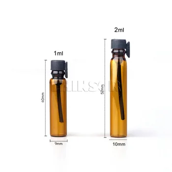 100buc/lot 1 ml 2 ml din Sticlă brună Mic Eșantion Sticla Returnabile Sticle de Parfum Mini Eșantion Ulei Esențial Flacoane Doterra Container