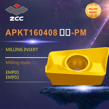 10buc/lot ZCC.CT strung de frezat insertii APKT160408 -PM APKT 160408 PM pentru freze EMP01-02 unelte de frezat insertii carbură