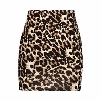 Womail Femei fusta de Vară de Moda Leopard Imprimate Fusta Talie Inalta Sexy Creion Bodycon Hip Fusta Mini de zi cu Zi 2020 f8