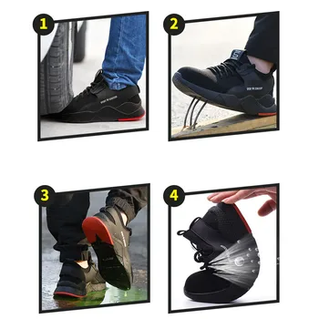 Vara Respirabil Steel Toe Pantofi Protectie Pantofi De Lucru Pentru Bărbați Adidași Cu Bombeu Metalic Ryder Pantofi De Lumină Puncție Dovada Cizme