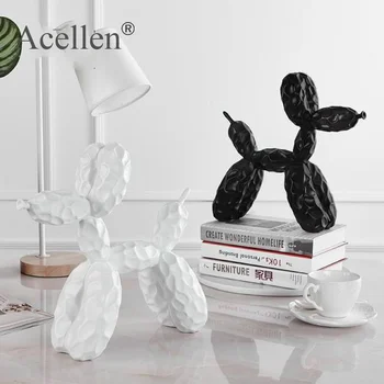 Bump Balon Câine Statuie Rășină Sculptura Home Decor Modern Nordic Acasă Decorare Accesorii pentru Camera de zi Figuri de Animale