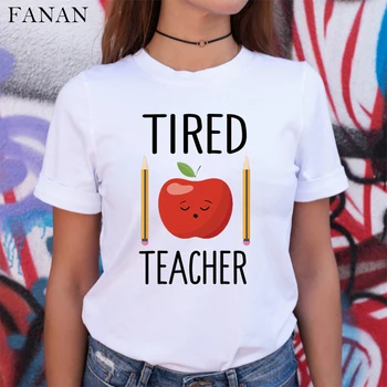 Profesorul Tricou pentru Femei Harajuku Dragoste Preda Moda Femei T-shirt Profesor Echipa de Haine 2020 Ulzzang Alb Imprimate Topuri Tricouri
