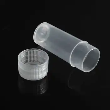 200pcs Plastic 5 ml Eprubete, Flacoane de Proba Recipient Praf de Ambarcațiuni Capac cu filet pentru Sticle de Birou Școală de Chimie Consumabile