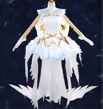 Card Captor Cosplay Clar Card OP SAKURA Îngerul de Cristal Cosplay Costum pentru Femei Rochii de Vara Costume Complete Sakura Costume