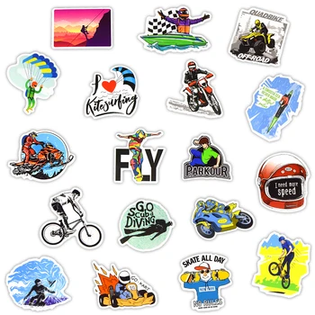 50PCS Parkour Anime Autocolante Jucării pentru Băiat Sport Extrem cu Bicicleta Sticker pentru Laptop Depozitare Auto Skateboard Aventură în aer liber Decal