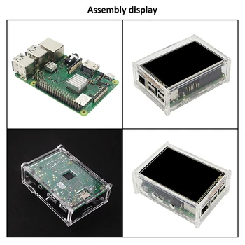 Acrilic Caz de Protecție pentru Raspberry Pi 3 Model B, Pi 2 Model B & Pi Model B Transparente