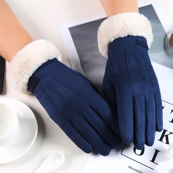 JAYCOSIN Mănuși pentru Femei În Toamna Și Iarna Vânt Cald, Plus Mănuși de Catifea Gri,Roz,Negru,Albastru,Cafea Culori DropShipping