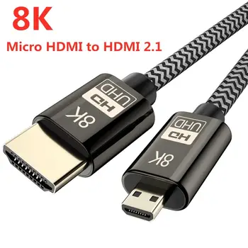 Micro HDMI la Cablu HDMI de Mare Viteză 8K 60Hz mascul la Mascul HDR HDMI 2.1 Adaptor Compatibil cu GoPro Hero 7/6/5 GoPro Hero 2018