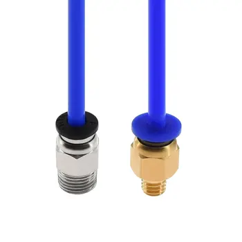 PTFE Tub + 3 PC4-M6 Pneumatice Conector + 3 PC4-M10 3PCS 1meters Albastru pentru Imprimantă 3D 1,75 mm Filament Flexibil Arborelui de Cuplare