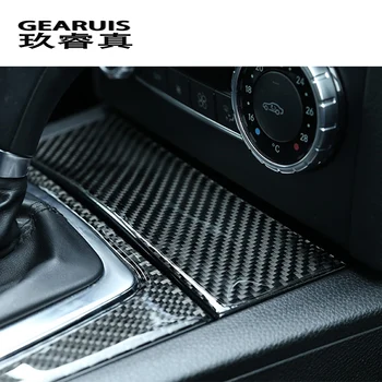 Styling auto din Fibra de Carbon Consola centrala Schimbătorului de Viteze Capacul Panoului de Autocolante Garnitura Pentru Mercedes Benz C class W204 Accesorii de Interior