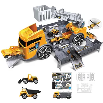 Transformarea Camion Car Kit Jucării Combinație Model de Camion de Incendiu Vehicul de Inginerie de Mașini de Jucărie Pentru Copii Baiat Cadou