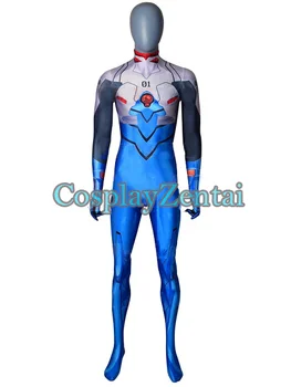 Cele mai noi Shinji Ikari Cosplay Costum de Spandex 3D Imprimate Shinji Ikari Cosplay costum de Halloween Vânzare Fierbinte Salopeta