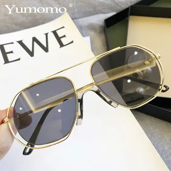 YUMOMO 2020 Lux Rotunde Supradimensionate lentile de Epocă ochelari de Soare pentru Femei Brand Designer Cadru Metalic Doamna Ochelari de Soare Lady Rece UV400