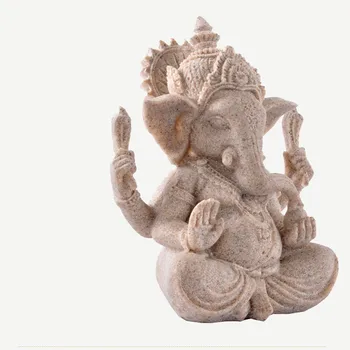 2020 Gresie Indian Ganesha Elefant Dumnezeu Statuie Religioase Hinduse Cu Cap De Elefant Fengshui Sculptura Lui Buddha Decor Acasă Meserii