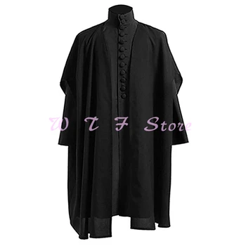 WTF Wizard Profesorul Severus Snape Pentru că Halloween-ul Pentru ca Profesorul Snape Cosplay Mantie Lungă Jacheta Omul Medieval Gotic Costum