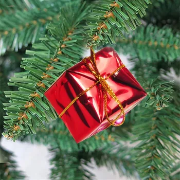 Craciun Decoratiuni pentru Pomul de Mini Cutii de Cadouri Forma tobe Mici Ornamente de Crăciun Cadouri de Crăciun Ornament Copac Agățat