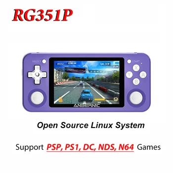 RG351P Retro Joc de PS1 RK3326 64G Sistem Open Source de 3.5 inch IPS Ecran Portabil Handheld Consola de jocuri RG351 64Bit 2500 de Jocuri