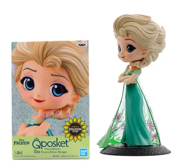 Bandai Banpresto Qposket Disney Princess Serie Belle Elsa Anna Alba ca Zapada, Mica Sirena PVC Papusi Figurine Jucarii de Colectie