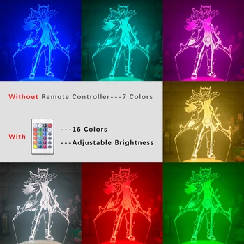 Cele mai noi 3D LED Lumini de Noapte Naruto Sasuke Itachi Acțiune Figura 7 Culori Atinge Iluzie Optică Lămpi de Masă Decor Acasă Model