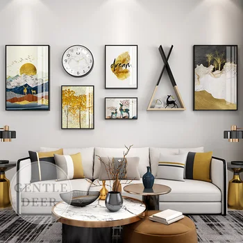 Stil minimalist Modern, abstract, arta, pictura acasă ornamente decor camera de zi dormitor pe perete rama foto set cadou