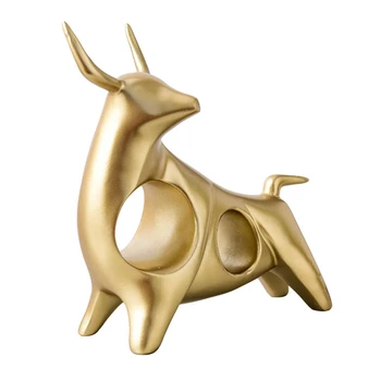 Taur Sculptura Bovine Statuie Ox Home Decor Living Masă Cabinet Ornament Desktop Meserii Abstract Figurina Animal