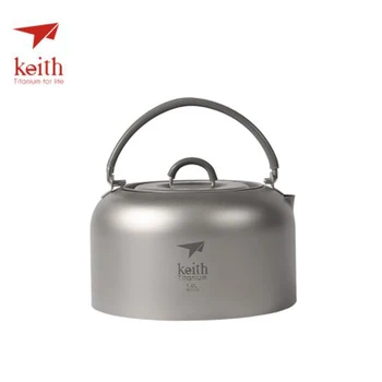 Keith Titan sănătos oală în aer liber Camping Oală de Apă Cu Mâner Pliabil Drumeții Călătorie Picnic Cafea, ceainic, Vase 1L 130g